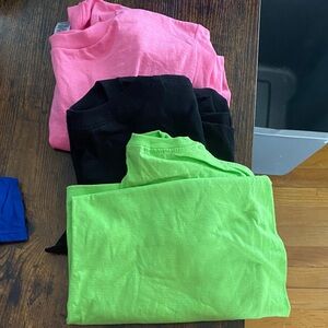 Pink, Black, and Green T-Shirts
